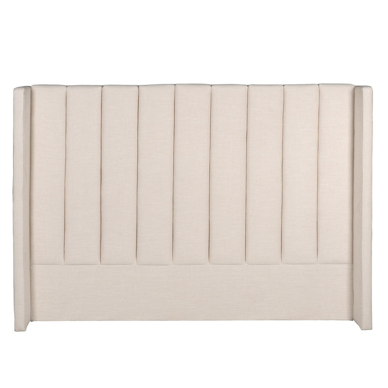 Contemporary Modern Isla Upholstered Winged Queen Bed Headboard