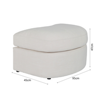 Contemporary Modern Austin Linen Foot Stool Ottoman