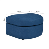 Contemporary Modern Austin Linen Foot Stool Ottoman