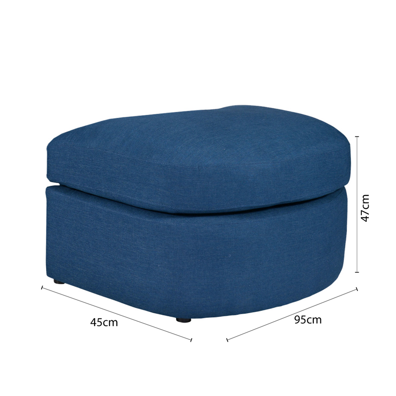 Contemporary Modern Austin Linen Foot Stool Ottoman