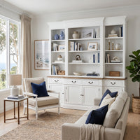 Hamptons Sorrento Buffet and Hutch Sideboard Bookcase Cabinet