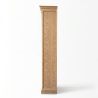 Hamptons Glass Door Display Wine Bar & Drink Cabinet with Storage, Wine Rack, Glass Holders & Pull-Out Trays 110cm Wide