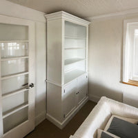 Hamptons Halifax Buffet and Hutch Library Bookcase Cabinet