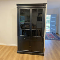 Hamptons Coastal 2 Glass Door Display Cabinet Bookcase
