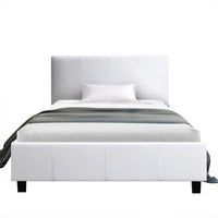 Artiss Bed Frame King Single Size White NEO