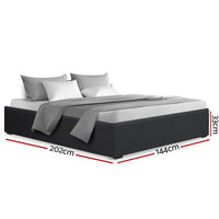 Artiss Bed Frame Double Size Gas Lift Base Charcoal TOKI