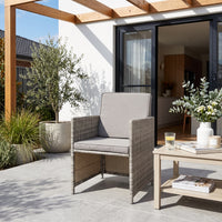Outdoor Living Havana Wicker Rattan Dining Chair with cushion