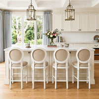 (Factory Second) French Provincial Louis Bar Stool
