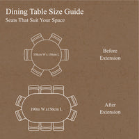 Hamptons Sorrento 150-190cm Round Extendable Trestle Dining Table