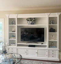 Hamptons Coastal TV Entertainment Wall Unit Cabinet