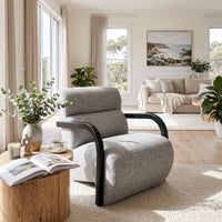 Hampton Lounge Armchair with Black Frame