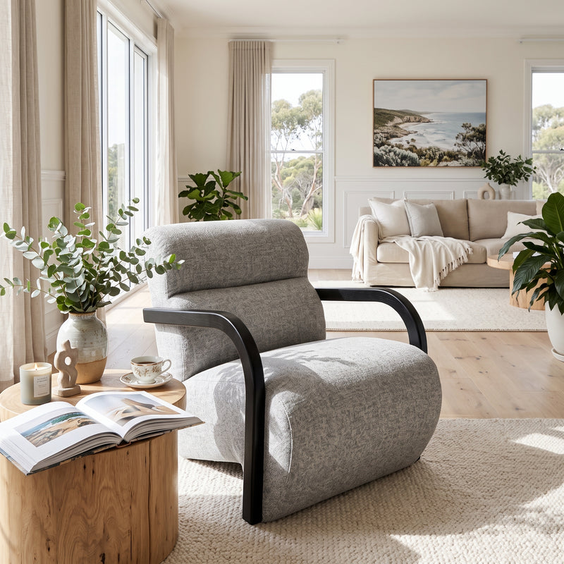 Hampton Lounge Armchair with Black Frame