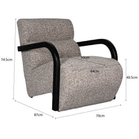 Hampton Lounge Armchair with Black Frame