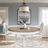 Hamptons Sorrento 150-190cm Round Extendable Trestle Dining Table