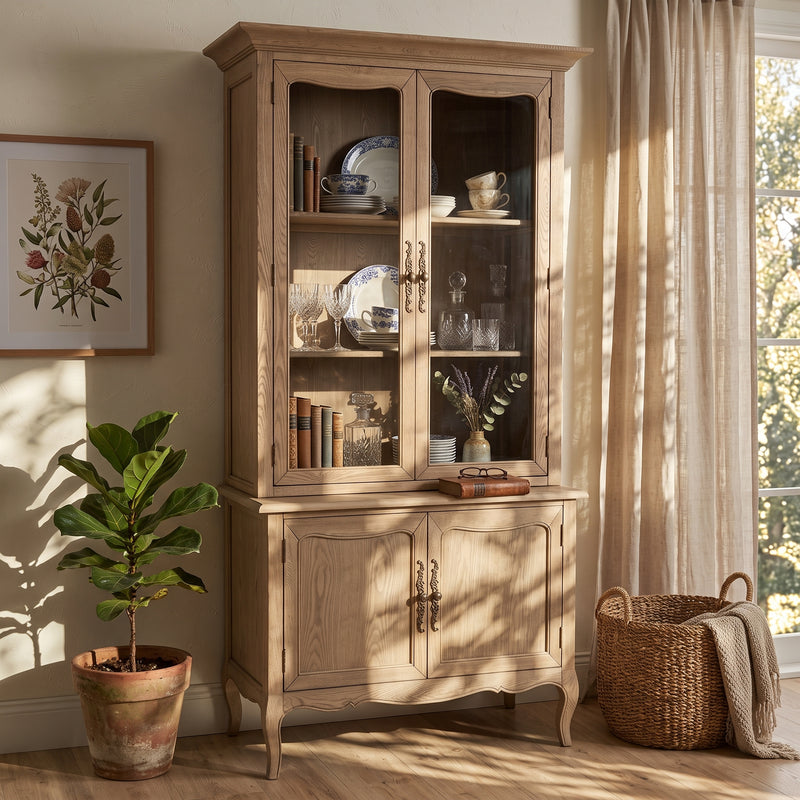 French Provincial Provence Furniture Display Cabinet Cupboard