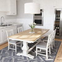 Hamptons Chateau 220-320cm Extendable Rectangular Trestle Dining Table