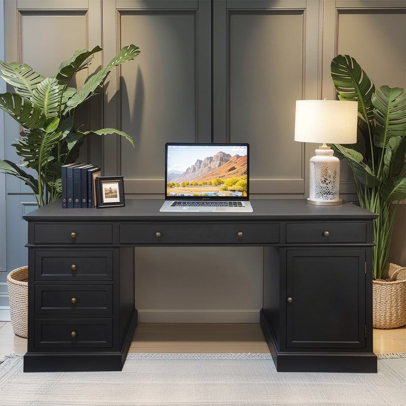 Hamptons Halifax 180cm Timber Executive Desk