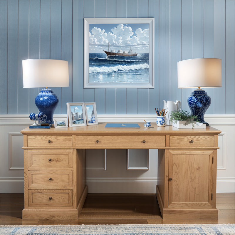 Hamptons Halifax 180cm Timber Executive Desk