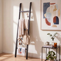 Hamptons Classic Display Throws Or Decorative Blanket Hanger/Bookcase Ladder in White /Black /Natural