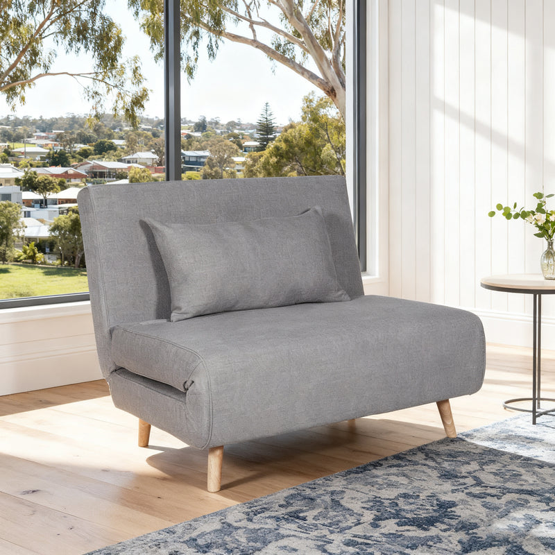 Contemporary Modern Siesta 1.5 Seater Versatile linen Lounge Sofa Bed