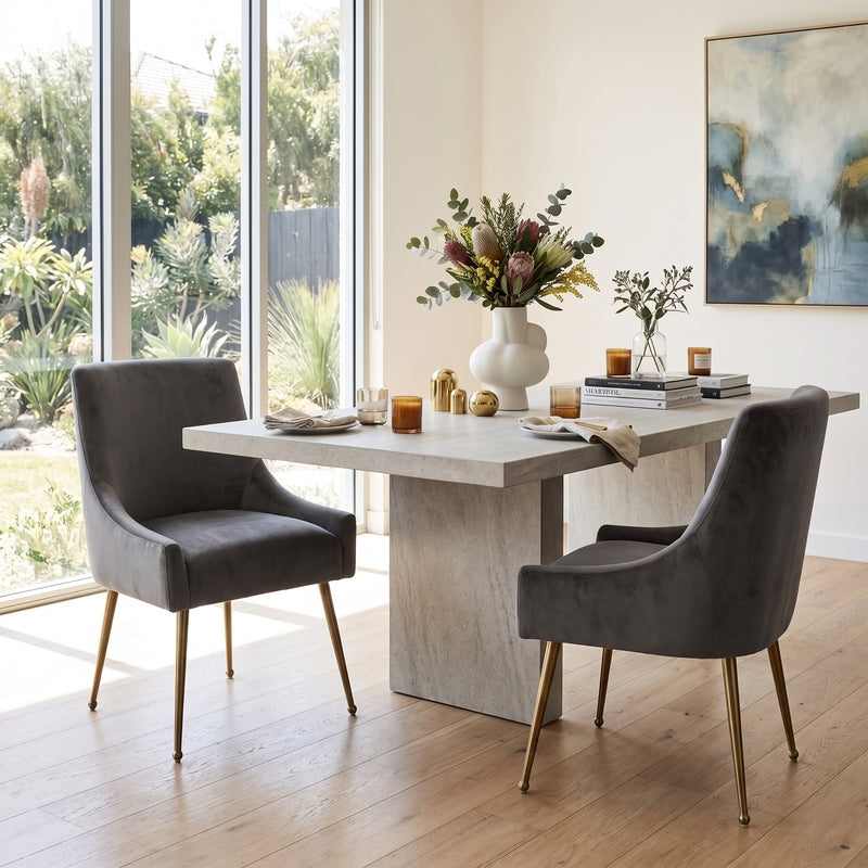 Ellie Velvet Upholstered Dining Chairs