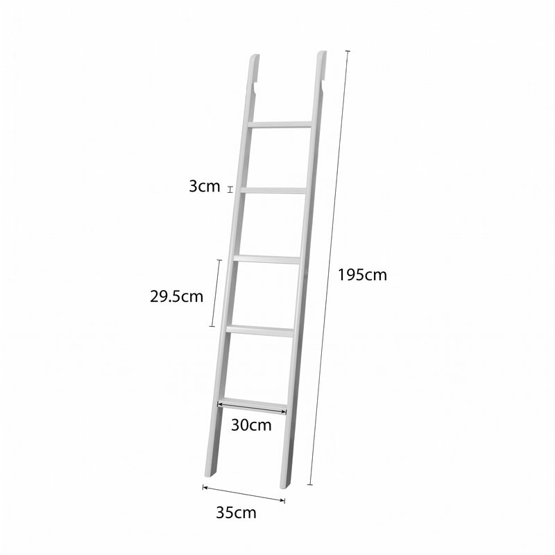 Hamptons Classic Display Throws Or Decorative Blanket Hanger/Bookcase Ladder in White /Black /Natural