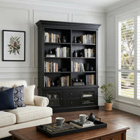 Hamptons Library Display Bookcase Cabinet with 2 Drawer