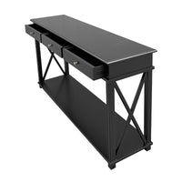 Hamptons Halifax Side Cross 3 Drawer Console Hall Table