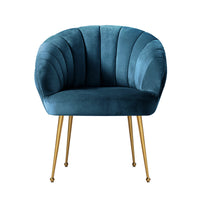 Artiss Armchair Velvet Blue Eloise