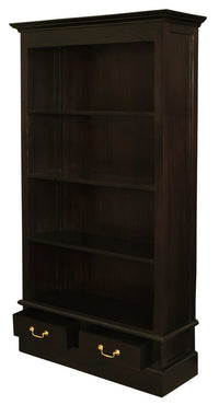 Tasmania 2 Drawer Bookcase (Chocolate)