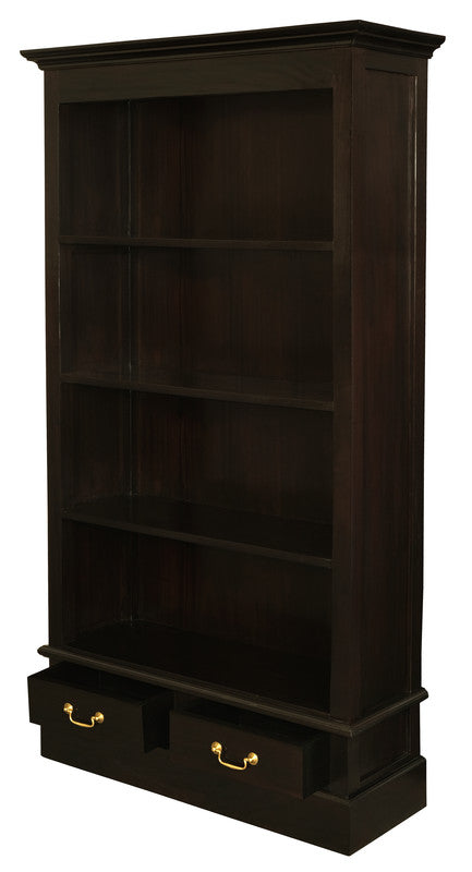 Tasmania 2 Drawer Bookcase (Chocolate)