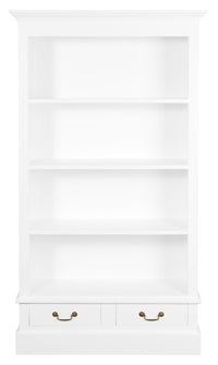 Tasmania 2 Drawer Bookcase (White)