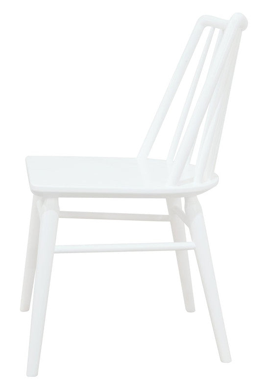 Riviera Solid Oak Dining Chair - Set of 2 (White)