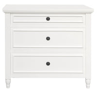 Beau 3 Drawer Solid White Cedar Turn Leg Dresser (White)