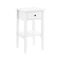 Sarantino Rue Bedside Table - White