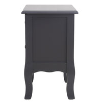 French Bedside Table Nightstand Grey Set of 2