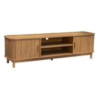 160cm Ribbed Natural Entertainment Unit