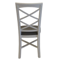 Daisy Dining Chair Set of 2 Solid Acacia Timber Wood Hampton Furniture - White