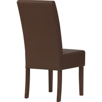 Mesi Dining Chair x2  - Cocoa Legs Mocha Colour Vinyl Upholstery