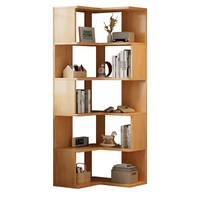 NNETMLT 5 Tier Industrial Corner Bookshelf