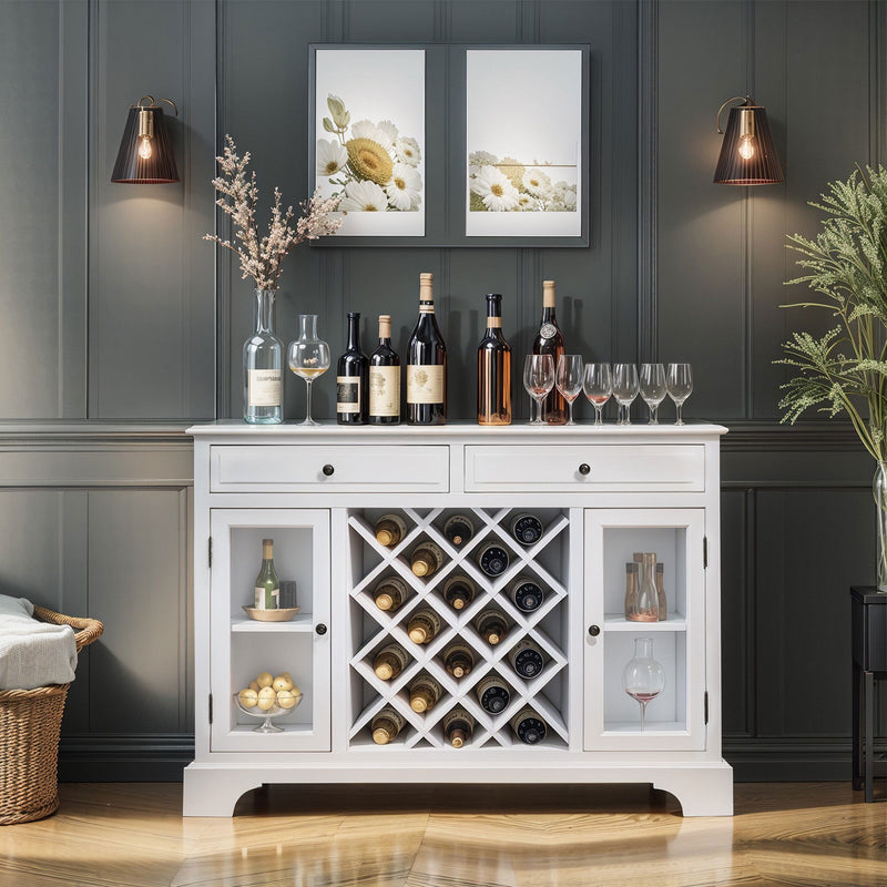 Hamptons Halifax Wine Rack Buffet Sideboard Cabinet