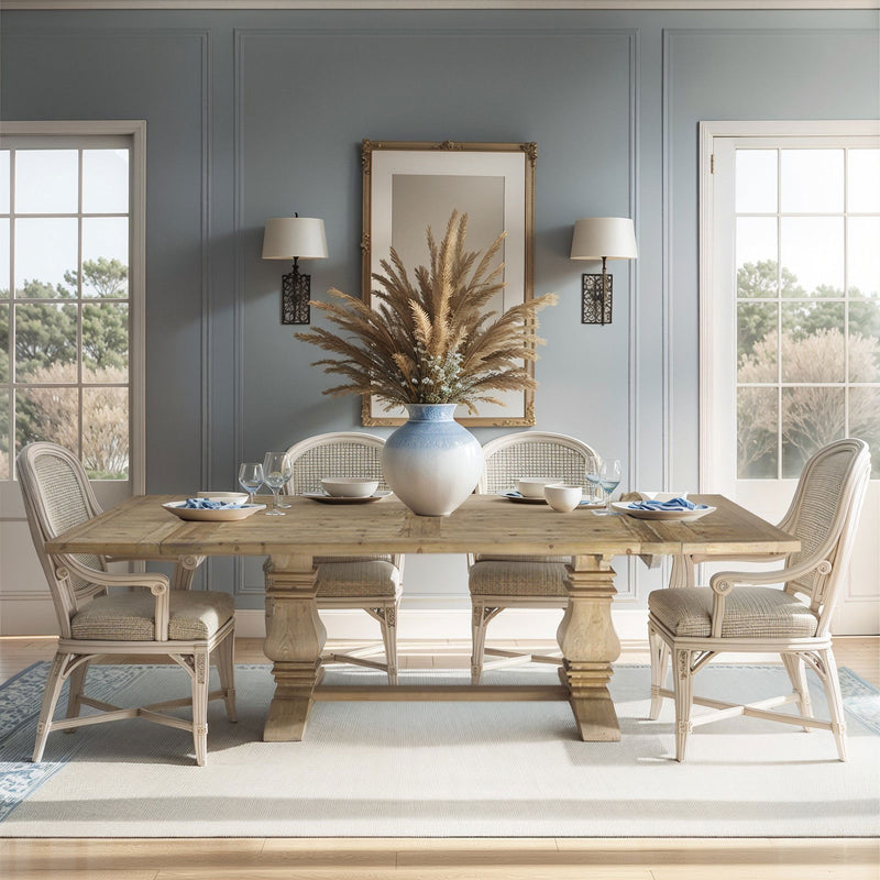 Hamptons Chateau 180-260cm Extendable Pedestal Dining Table