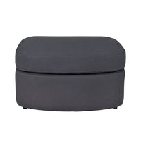Contemporary Modern Austin Linen Foot Stool Ottoman