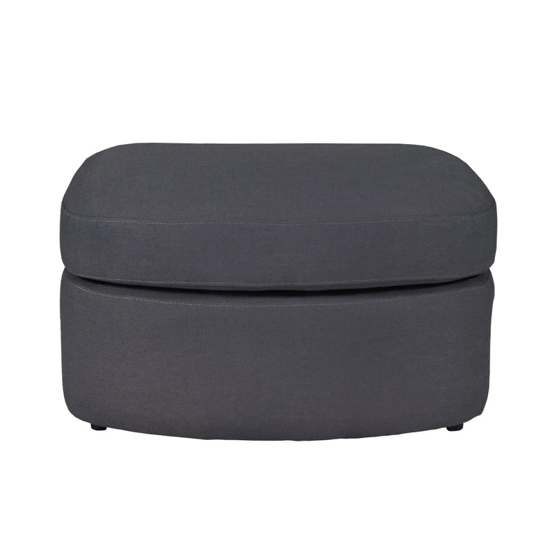 Contemporary Modern Austin Linen Foot Stool Ottoman