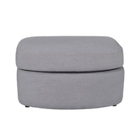 Contemporary Modern Austin Linen Foot Stool Ottoman