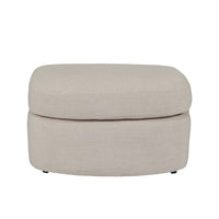 Contemporary Modern Austin Linen Foot Stool Ottoman