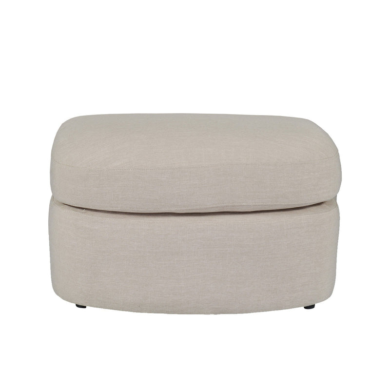 Contemporary Modern Austin Linen Foot Stool Ottoman