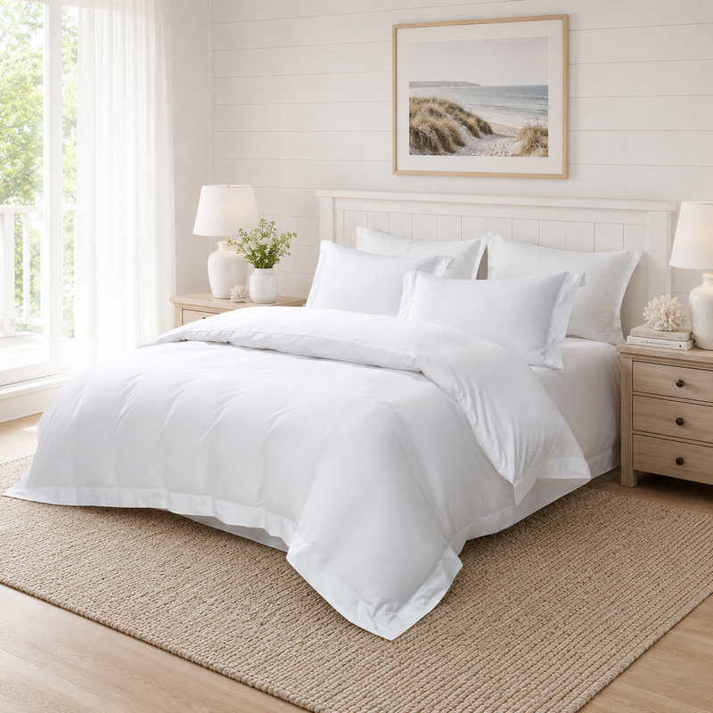 Monalisa Everyday Luxury 100% Premium Cotton 4-Piece Bedding Set – Quilt Cover, Flat Sheet & Pillowcases