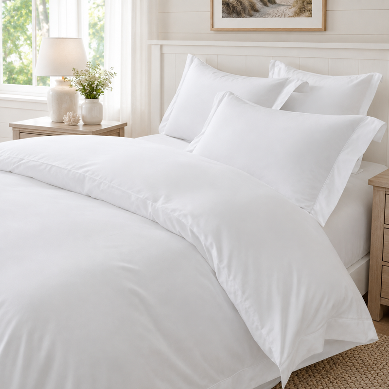 Monalisa Everyday Luxury 100% Premium Cotton 4-Piece Bedding Set – Quilt Cover, Flat Sheet & Pillowcases