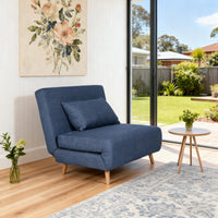 Contemporary Modern Siesta 1.5 Seater Versatile linen Lounge Sofa Bed